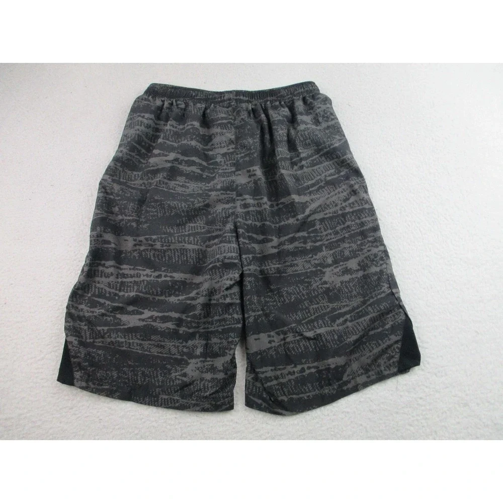 Nike Pattern Shield Shorts‎ XL Youth Polyester Athletic Basketball Black Gray